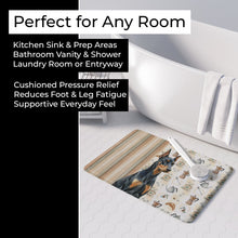 Load image into Gallery viewer, Doberman Pinscher Coffee Bar Memory Foam Kitchen Mat