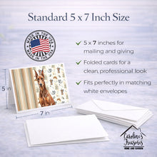 Load image into Gallery viewer, Red Doberman Pinscher Coffee Bar Greeting Cards Pack of 8