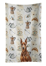 Load image into Gallery viewer, Red Doberman Pinscher Coffee Bar Kitchen Towel