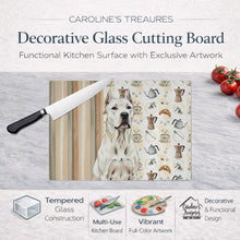 Load image into Gallery viewer, Dogo Argentino Coffee Bar Glass Cutting Board