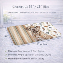 Load image into Gallery viewer, Isabella Dogue de Bordeaux Coffee Bar Dish Drying Mat