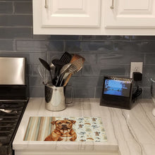 Load image into Gallery viewer, Mahogany Dogue de Bordeaux Coffee Bar Glass Cutting Board