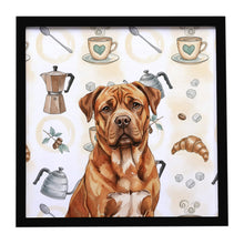 Load image into Gallery viewer, Mahogany Dogue de Bordeaux Coffee Bar Framed Metal Print