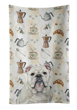 Load image into Gallery viewer, White English Bulldog Coffee Bar Kitchen Towel