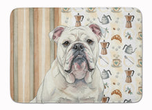Load image into Gallery viewer, White English Bulldog Coffee Bar Memory Foam Kitchen Mat