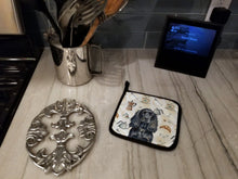 Load image into Gallery viewer, Black English Cocker Spaniel Coffee Bar Pair of Pot Holders