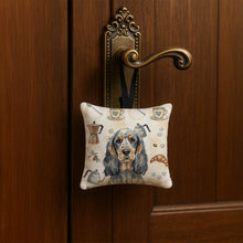 Load image into Gallery viewer, Blue Roan &amp; Tan English Cocker Spaniel Coffee Bar Hanging Square Fabric Ornament 3.5 × 3.5