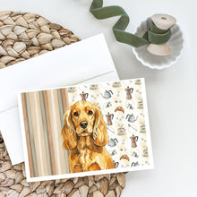 Load image into Gallery viewer, Golden English Cocker Spaniel Coffee Bar Greeting Cards Pack of 8