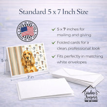 Load image into Gallery viewer, Golden English Cocker Spaniel Coffee Bar Greeting Cards Pack of 8