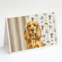Load image into Gallery viewer, Golden English Cocker Spaniel Coffee Bar Greeting Cards Pack of 8