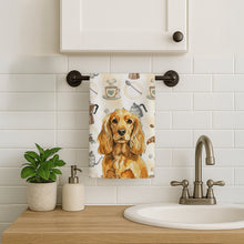 Load image into Gallery viewer, Golden English Cocker Spaniel Coffee Bar Kitchen Towel