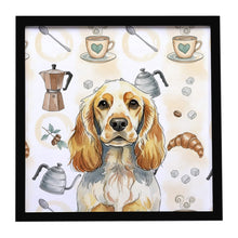 Load image into Gallery viewer, Lemon Roan English Cocker Spaniel Coffee Bar Framed Metal Print