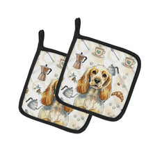 Load image into Gallery viewer, Lemon Roan English Cocker Spaniel Coffee Bar Pair of Pot Holders