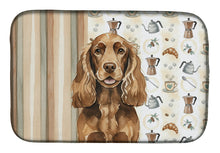 Load image into Gallery viewer, Liver English Cocker Spaniel Coffee Bar Dish Drying Mat