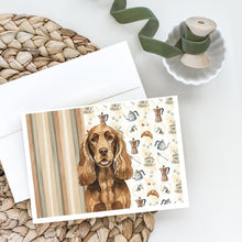 Load image into Gallery viewer, Liver English Cocker Spaniel Coffee Bar Greeting Cards Pack of 8