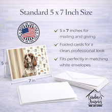 Load image into Gallery viewer, Liver Roan English Cocker Spaniel Coffee Bar Greeting Cards Pack of 8