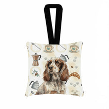 Load image into Gallery viewer, Liver Roan English Cocker Spaniel Coffee Bar Hanging Square Fabric Ornament 3.5 × 3.5