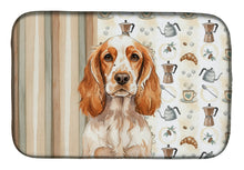 Load image into Gallery viewer, Orange Roan English Cocker Spaniel Coffee Bar Dish Drying Mat