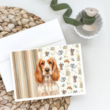 Load image into Gallery viewer, Orange Roan English Cocker Spaniel Coffee Bar Greeting Cards Pack of 8
