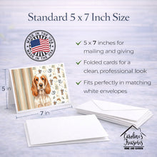 Load image into Gallery viewer, Orange Roan English Cocker Spaniel Coffee Bar Greeting Cards Pack of 8