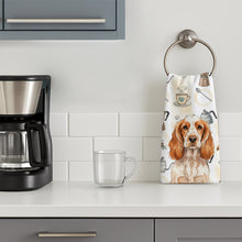 Load image into Gallery viewer, Orange Roan English Cocker Spaniel Coffee Bar Kitchen Towel