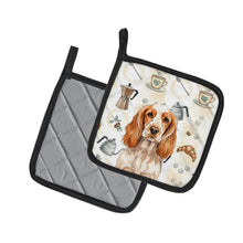 Load image into Gallery viewer, Orange Roan English Cocker Spaniel Coffee Bar Pair of Pot Holders