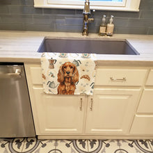 Load image into Gallery viewer, Red English Cocker Spaniel Coffee Bar Kitchen Towel