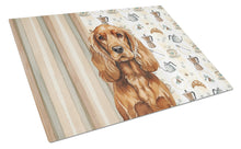 Load image into Gallery viewer, Red English Cocker Spaniel Coffee Bar Glass Cutting Board