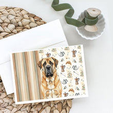 Load image into Gallery viewer, Apricot English Mastiff Coffee Bar Greeting Cards Pack of 8