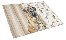 Load image into Gallery viewer, Brindle English Mastiff Coffee Bar Glass Cutting Board