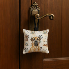 Load image into Gallery viewer, Fawn English Mastiff Coffee Bar Hanging Square Fabric Ornament 3.5 × 3.5