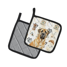 Load image into Gallery viewer, Fawn English Mastiff Coffee Bar Pair of Pot Holders