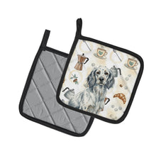 Load image into Gallery viewer, Blue Belton English Setter Coffee Bar Pair of Pot Holders