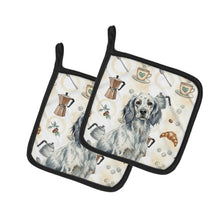 Load image into Gallery viewer, Blue Belton English Setter Coffee Bar Pair of Pot Holders