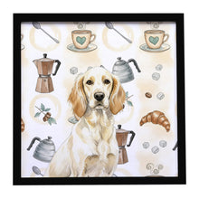 Load image into Gallery viewer, Lemon Belton English Setter Coffee Bar Framed Metal Print