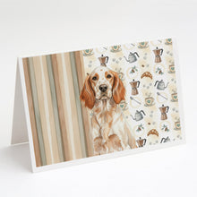 Load image into Gallery viewer, Orange Belton English Setter Coffee Bar Greeting Cards Pack of 8