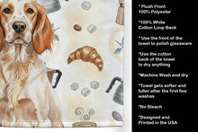 Load image into Gallery viewer, Orange Belton English Setter Coffee Bar Kitchen Towel