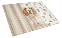 Load image into Gallery viewer, Orange Belton English Setter Coffee Bar Glass Cutting Board