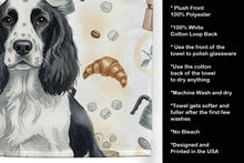 Load image into Gallery viewer, Black and White English Springer Spaniel Coffee Bar Kitchen Towel