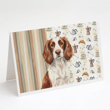 Load image into Gallery viewer, Liver and White English Springer Spaniel Coffee Bar Greeting Cards Pack of 8