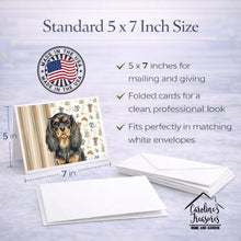 Load image into Gallery viewer, Black and Tan English Toy Spaniel Coffee Bar Greeting Cards Pack of 8