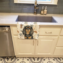 Load image into Gallery viewer, Black and Tan English Toy Spaniel Coffee Bar Kitchen Towel