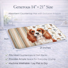 Load image into Gallery viewer, Blenheim English Toy Spaniel Coffee Bar Dish Drying Mat