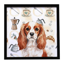 Load image into Gallery viewer, Blenheim English Toy Spaniel Coffee Bar Framed Metal Print