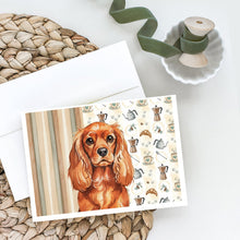 Load image into Gallery viewer, Ruby English Toy Spaniel Coffee Bar Greeting Cards Pack of 8