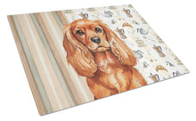 Load image into Gallery viewer, Ruby English Toy Spaniel Coffee Bar Glass Cutting Board