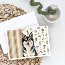 Load image into Gallery viewer, Finnish Lapphund Coffee Bar Greeting Cards Pack of 8