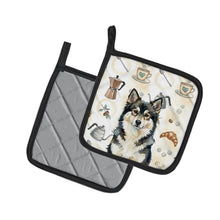 Load image into Gallery viewer, Finnish Lapphund Coffee Bar Pair of Pot Holders