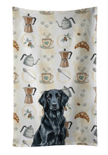 Load image into Gallery viewer, Black Flat-Coated Retriever Coffee Bar Kitchen Towel