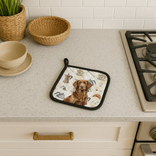 Load image into Gallery viewer, Liver Flat-Coated Retriever Coffee Bar Pair of Pot Holders